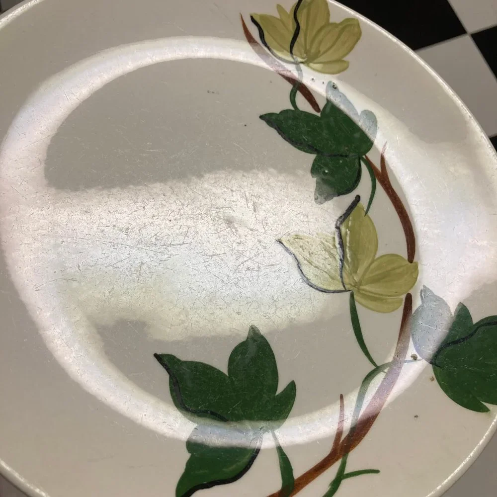 Vintage Blue Ridge Southern Potteries Plantation Ivy Luncheon Plate  3/8 inches